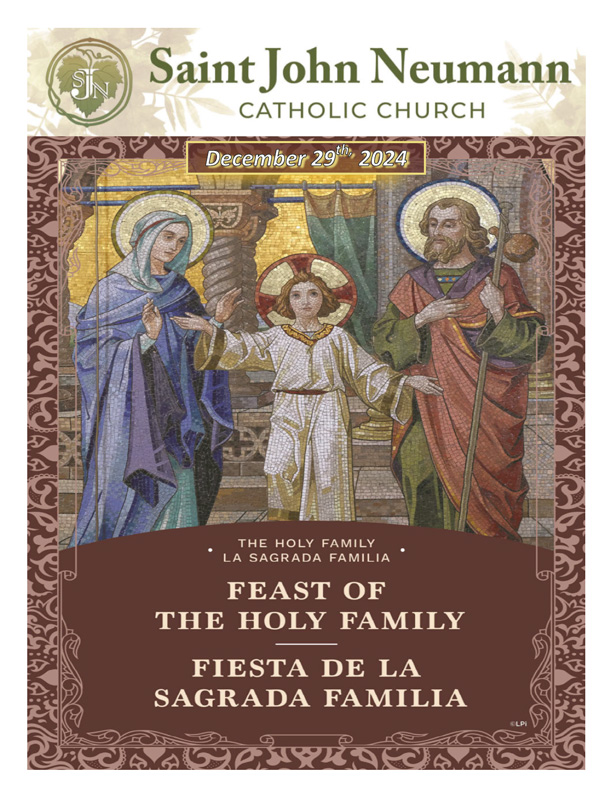 December 29th, 2024 "Feast Of The Holy Family"
