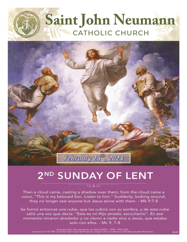 February 25th, 2024 "Second Sunday of Lent"