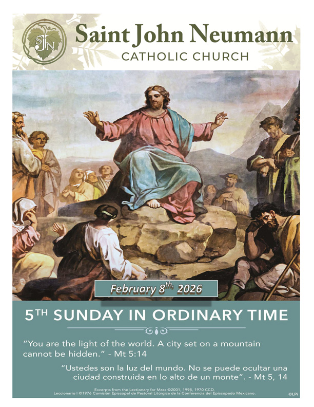 February 8, 2026 "Fifth Sunday In Ordinary Time"