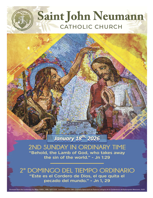 January 18, 2026 "Second Sunday In Ordinary Time"