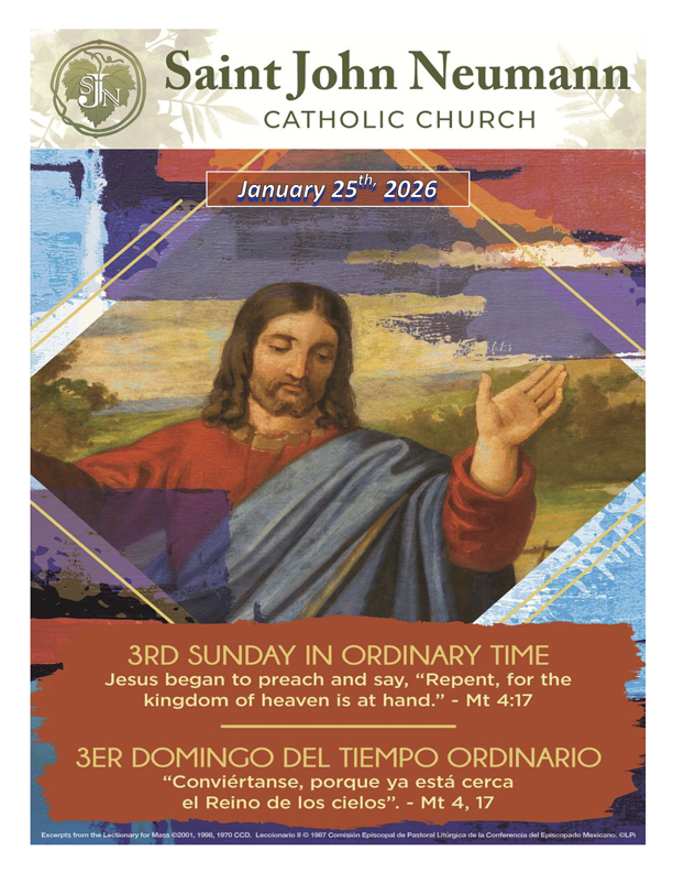 January 25, 2026 "Third Sunday In Ordinary Time"