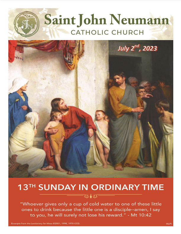 July 2, 2023 "13th Sunday In Ordinary Time"