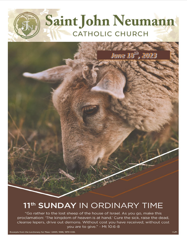 June 18th, 2023 "Eleventh Sunday In Ordinary Time"