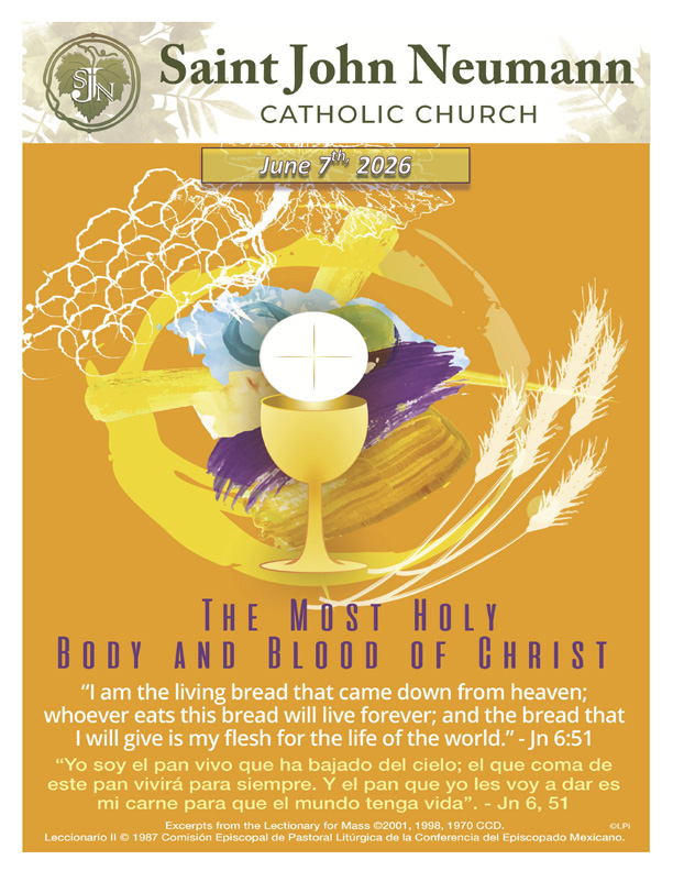 June 7, 2026 "The Most Holy Body And Blood Of Christ"