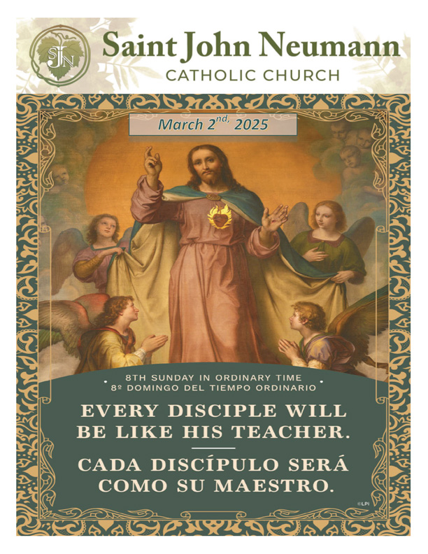 March 2nd, 2024 "8th Sunday In Ordinary Time"