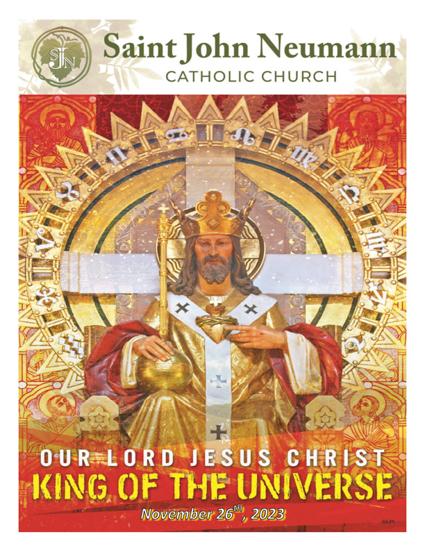 November 26, 2023 "Our Lord Jesus Christ, King Of The Universe"