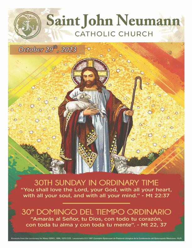 October 29th, 2023 "30th Sunday In Ordinary Time"